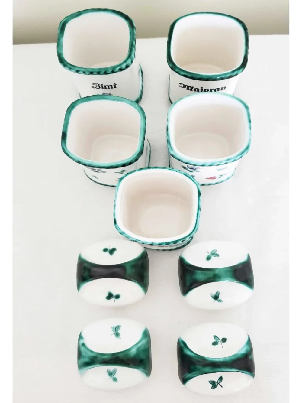 Gmundner Vintage Keramik Pottery Austria Set of Spice Jars Set of 5